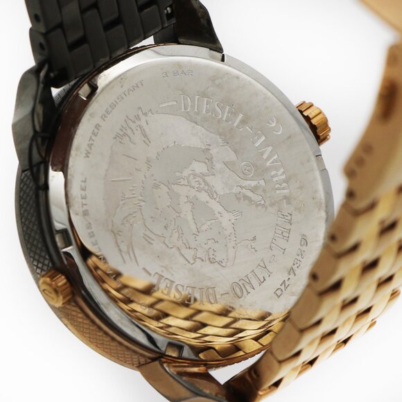 Diesel Black Rose Gold Gradient 2 Time Zone  DZ7329 Watch - Picture 4 of 5
